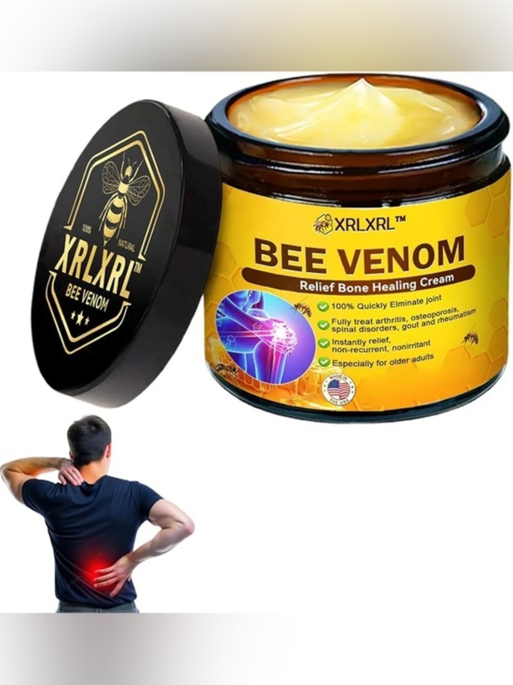 NEW XRLXRL Bee Venom Relief Bone Healing Cream — Soothing Treatment